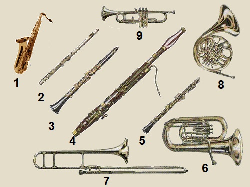 musical instruments: aerophones