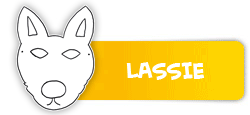 Schablona der Hundmaske Lassie