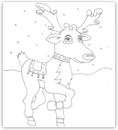 coloring reindeer