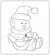 coloring Christmas Teddybear