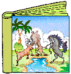 colouring book on the traditional tale The Camel, the Deer and the Horse