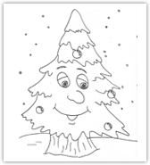 colouring Christmas tree