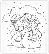 colouring Snowmen