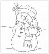 colouring a Snowman