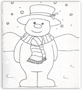 colouring a Snowman