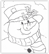 colouring a Snowman