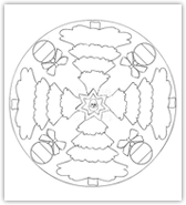 colouring a Christmas mandala