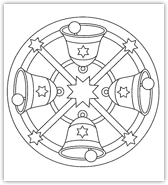 colouring a Christmas mandala