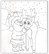 coloring reindeer