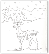coloring reindeer