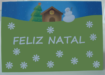 Outside of the Christmas card