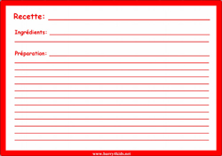 fiche de cuisine rouge