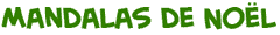 titre de la page des mandalas de No�l
