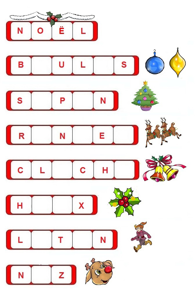 joue avec des mots de No�l