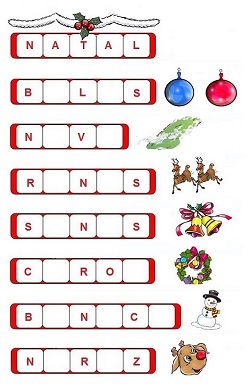 jogo com palavras de Natal