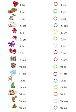 jogo com palavras de Natal