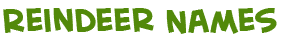 Christmas reindeer names wordsearch
