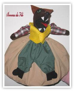 the wolf, puppet for playing Mrs Goat and her Seven Kids