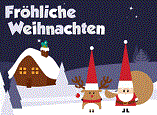 Weihnachtsmann und Rentier