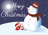Merry Christmas with the snowman